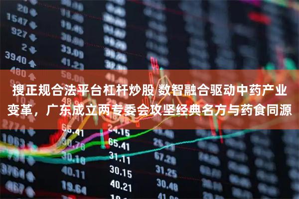 搜正规合法平台杠杆炒股 数智融合驱动中药产业变革，广东成立两专委会攻坚经典名方与药食同源
